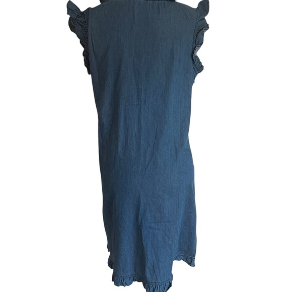 Blue Ruffle Midi Dress - Picture 2 of 5